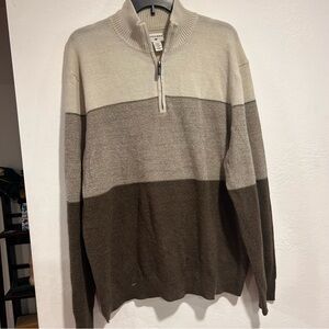 Dockers Men's Color Block Zip-Up Sweater